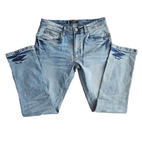 Abstract One Men’s Jeans Size 30x30 Blue Medium Wash Straight Stretch RN# 154176 - Picture 2 of 16